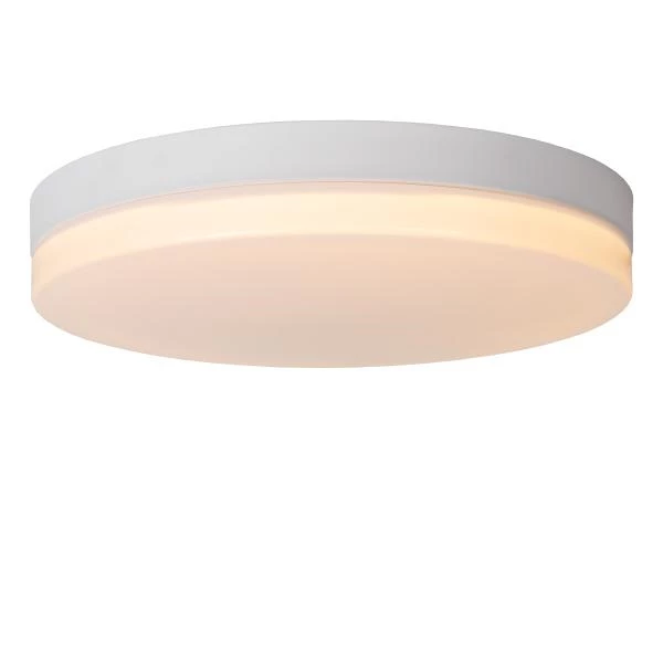 Lucide BISKIT - Flush ceiling light Bathroom - Ø 40 cm - LED - 1x36W 2700K - IP44 - Motion & Day/Night Sensor - White - detail 1